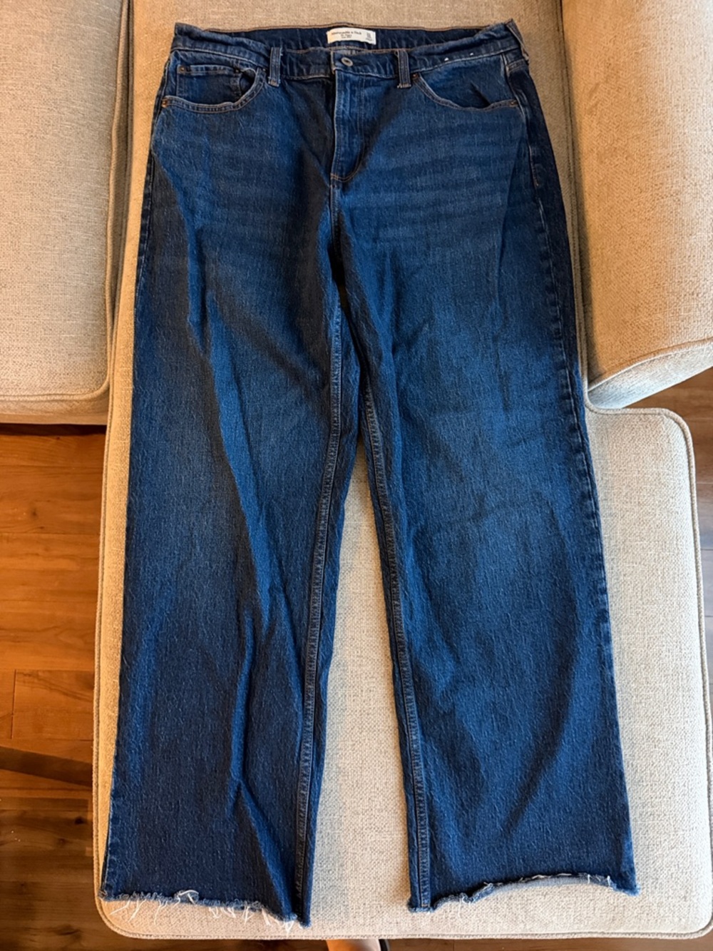 Abercrombie & Fitch Women's Bootcut Jeans - Dark Blue Denim